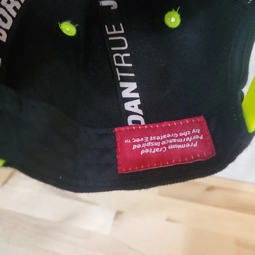 Jordan Youth True Snapback Hat Black Neon Volt Green Jumpman Cap 617844-988977